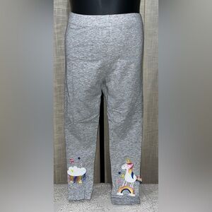 Girl’s Gray Rainbow Cloud Unicorn Bottoms Leggings Size 6 NWOT